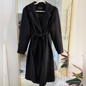 Torrid Black belted dressy coat